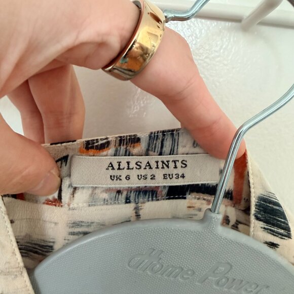 Allsaints Graphic Loose-fitting Button-down Blouse - Picture 4 of 5